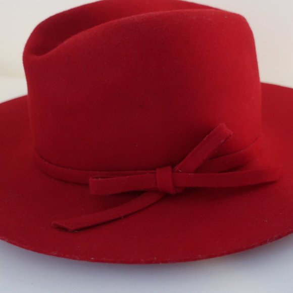 Trent Nathan Accessories - TRENT NATHAN CLASSIC FELT FEDORA/HAT RED